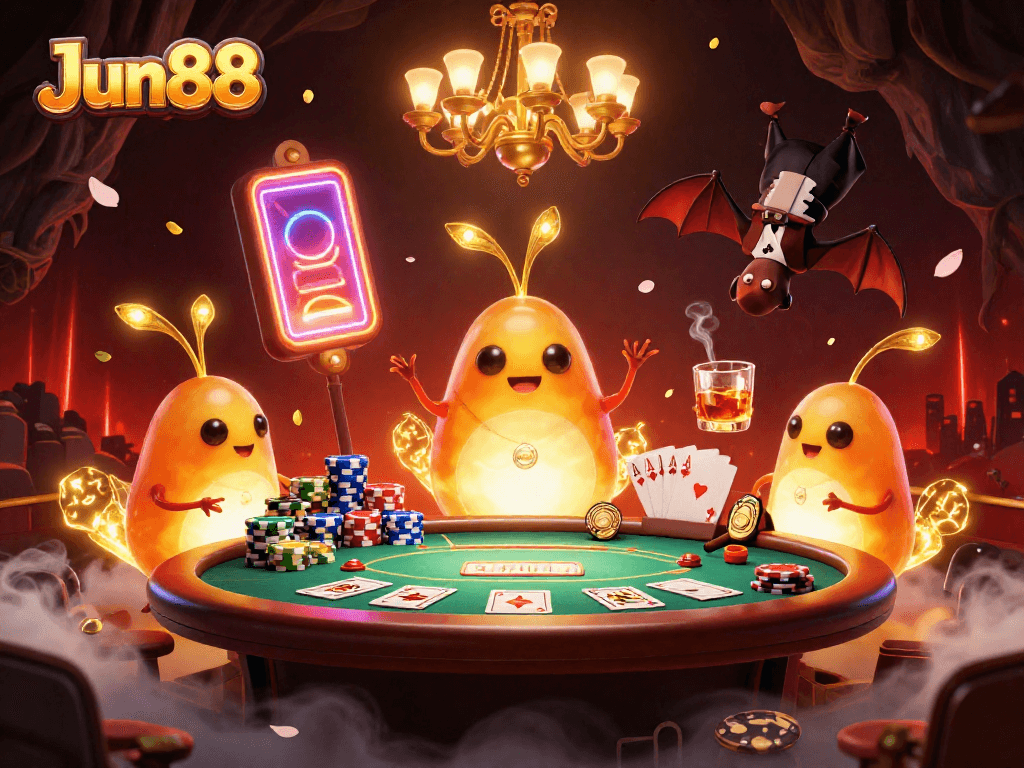 Light up your game at Jun88 casino with glowworms illuminating the action at the table.