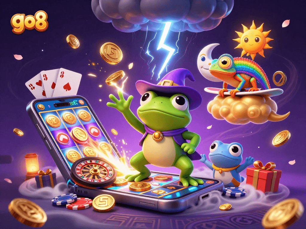 Experience winning thrills with go 88 as colorful characters embrace a vibrant casino adventure.