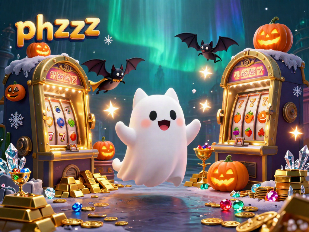 Catching big wins in a haunted casino with phzzz and gaming treasures.