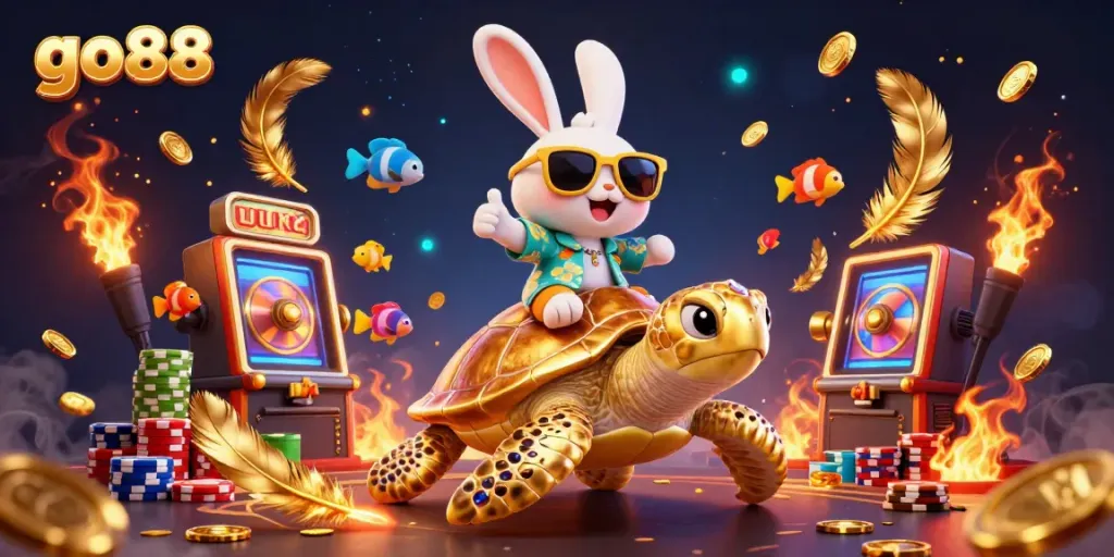 Experience thrilling gaming at go88 with vibrant characters and exciting casino elements.