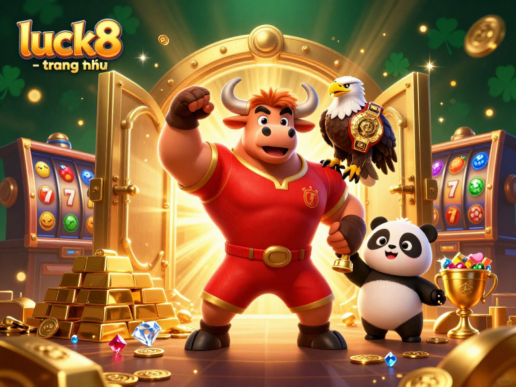 Join the action at luck8 - trang chủ with vibrant casino characters celebrating a big win!
