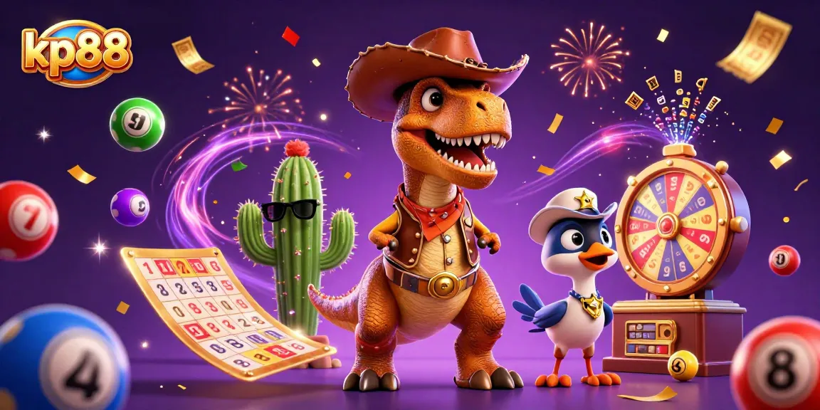Engage in exciting wins at kp88 with colorful lottery balls and vibrant casino elements.
