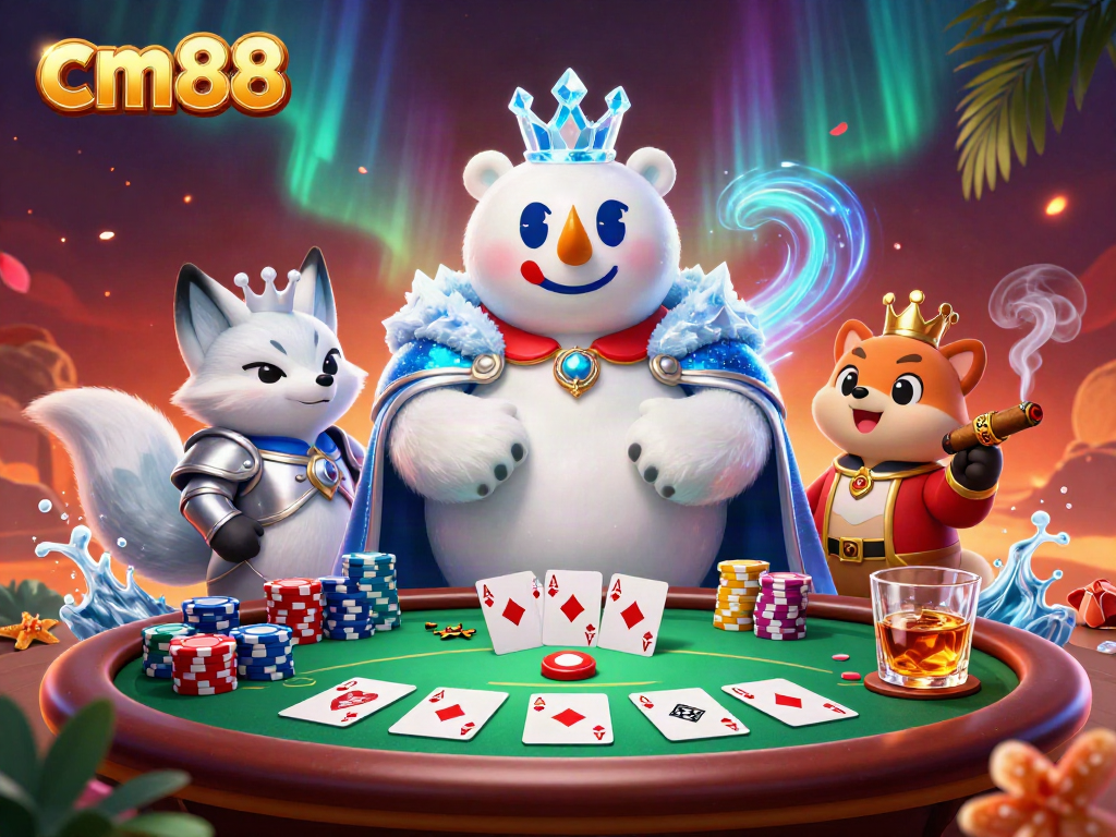 Join the victorious cm88 poker battle with majestic characters exploring high-stakes excitement.