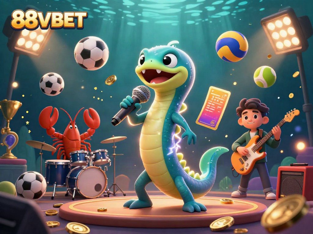 Experience thrilling gaming at 88VBET with the electric eel DJ and captivating casino elements.