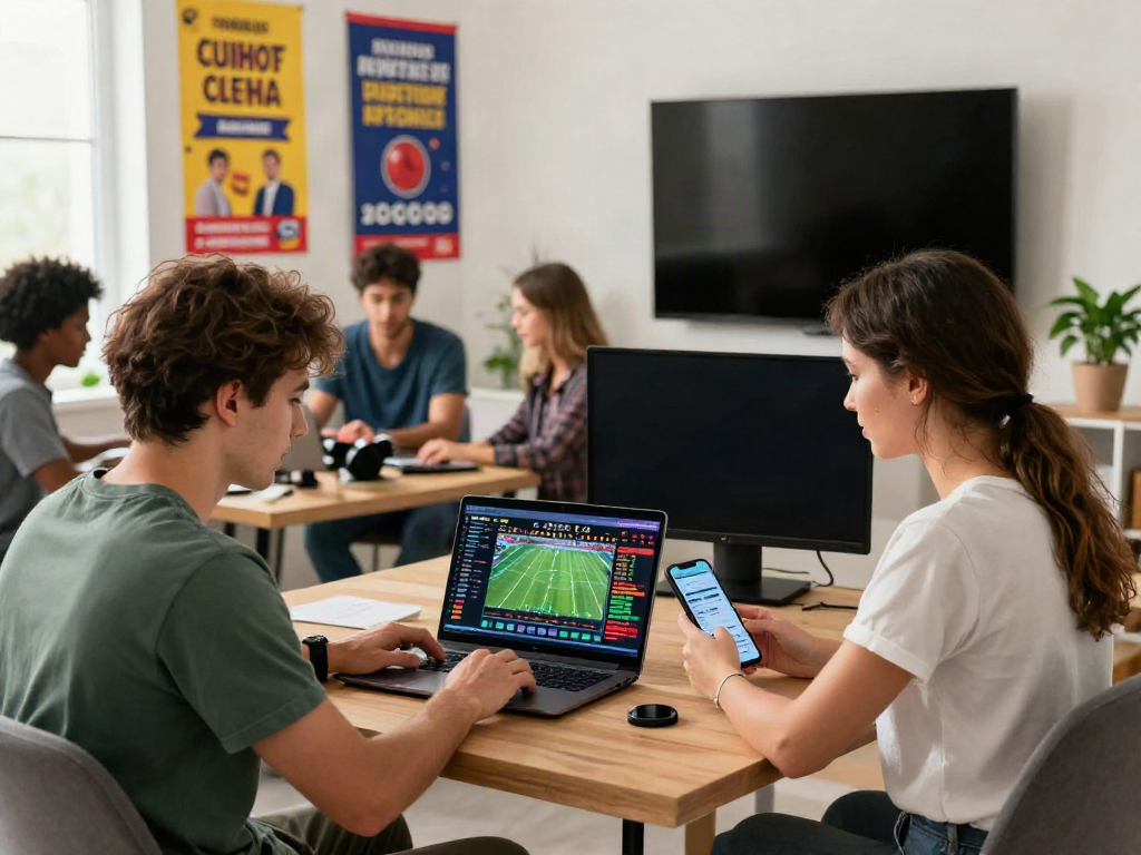Online gamblers at home using https://vin88.team/ for sports betting and casino gaming.